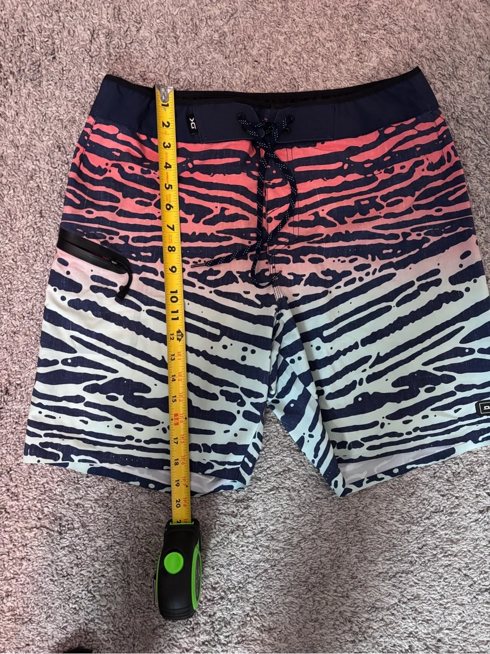 Dakine Men’s Board Shorts Size 32 Blue Coral Swim Trunks Surf - Picture 11 of 12